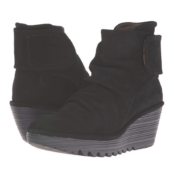 Fly London Shoes - FLY London suede booties with velcro closure